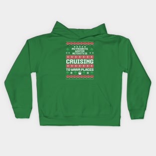 My Favorite Winter Activity is Cruising Ugly Sweater Kids Hoodie